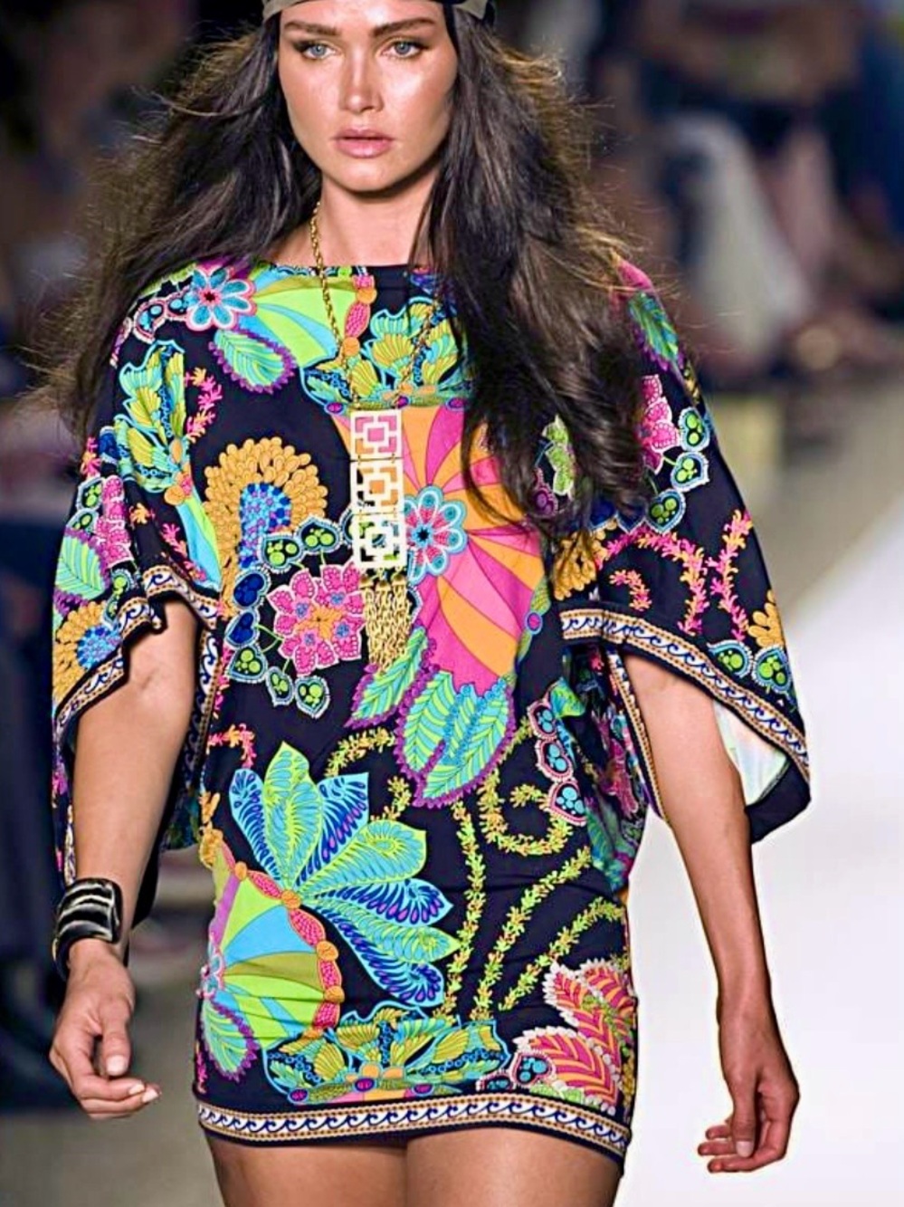 Trina Turk Black Multicolor Swim Coverup